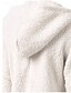 ieftine Hanorace pufoase-Pentru femei Jachetă din lână Jachetă cu glugă Cald Comfortabil Fermoar Buzunar Elegant Modă Exterior Culoare solidă Ieșire Casul / Zilnic Sfârșit de săptămână Fermoar Regulat Capișon Fit regulat