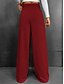 voordelige wijde pijpen en hoge taille-Dames Joggingbroeken Chinese Modieus Streetwear Basic Volledige lengte Hoge taille Effen Zak Elastische tailleband Comfortabel Zacht Rekbaar Buiten Straat Goud Wijn Hemelsblauw Grijs Zomer Lente Ruim