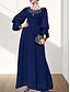 economico Matrimonio Informale / Di Giorno-Abito A-Line Madre della Sposa Elegante Scollatura Quadrata Lungo Chiffon Maniche Lunghe con Pieghe in Pizzo