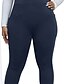voordelige Sporten Plus Maat &amp; Zwangerschap-Dames pilatesleggings sportbroek Yoga legging Zak Lichtgewicht Warm Pilates Sportschool Hardlopen Broeken Zwart Donker Marineblauw Grijs Grote maten Sport Sportkleding Micro-elastisch