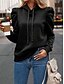 preiswerte Einfache Oberteile-Damen Kapuzenpullover Einfach Lässig Langarm Mit Kapuze Normale Oberteile Straße Alltagskleidung Schwarz Rosa Wein Blau Beige Herbst Winter