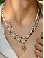 abordables Bijoux pour hommes-Collier pendentif soleil en perles tribales pour homme – bijou bohème rétro à plusieurs niveaux avec longueur réglable pour la plage, les festivals et les tenues d&#039;été décontractées