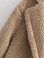 abordables Manteaux d&#039;Hiver-Femmes Manteau Chaud Confortable Avec Poches Boutons Occasionnel Uni Fête Décontracté Quotidien Simple Boutonnage Long Col Rabattu Coupe régulière manche longue Vêtements d&#039;extérieur Kaki Automne
