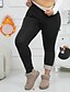 voordelige Sporten Plus Maat &amp; Zwangerschap-Dames pilatesleggings sportbroek Yoga legging Zak Lichtgewicht Warm Pilates Sportschool Hardlopen Broeken Zwart Donker Marineblauw Grijs Grote maten Sport Sportkleding Micro-elastisch