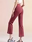 billiga Yoga Leggings &amp; Tights-Dam pilatesleggings Sportbyxor Yoga leggings Utsvängd Lättvikt Pilates Zumba Löpning Caprileggings Ensfärgat Svart Vit Rosa Höst Vinter sporter Sportkläder Microelastisk