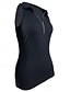 billiga Enkel linne-Dam Camisole linne Ensfärgat Modern Ledigt Ärmlös Tröjkrage Vanliga toppar Dagligen Dragkedja Svart Vin Blå Brun Grön Sommar
