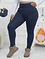 voordelige Sporten Plus Maat &amp; Zwangerschap-Dames pilatesleggings sportbroek Yoga legging Zak Lichtgewicht Warm Pilates Sportschool Hardlopen Broeken Zwart Donker Marineblauw Grijs Grote maten Sport Sportkleding Micro-elastisch