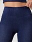 abordables Leggings et collants de yoga-Pantalons de fitness Leggings de yoga pantalon de sport Femmes Évasé Yoga Fitness Pilates Pantalons Automne Hiver Des sports Tenues de Sport Micro-Élastique Bleu Grise