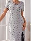 abordables Chemises de nuit et nuisettes pour femmes-Femmes Chemise de Nuit Occasionnel Confort Cœur Maison Quotidien Manche Courte Col en V Blanche Rose Claire Violet Gris Été Printemps Automne Coupe régulière