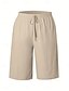 baratos Shorts-Mulheres chinês Bermudas Férias Moda Básico Comprimento do joelho Cintura Alta Tecido Bolsos Cintura elástica Confortável Macio Micro-Elástica Ao ar livre Rua Verde Militar Azul marinho Preto Branco