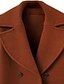 voordelige Winterjassen-Dames Parka Houd Warm Comfortabel Knop Zak Modieus Effen Dagelijks Uitgaan Dubbele rij knopen Lang Strijkijzer Normale pasvorm Lange mouw bovenkleding Zwart Wijn Khaki Herfst Winter