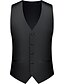 abordables Fiesta de cena-Trajes de Fiesta de Boda para Hombre Trajes de Regreso a Casa Smoking Burdeos Uva Moda Formal Color Sólido Ajuste Estándar 3 Piezas Doble Botón Dos botones