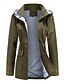 abordables chaqueta activa-Mujer Gabardina Impermeable Mantiene abrigado Cremallera Bolsillo Moda Exterior Plano Noche Fin de semana Cremallera Regular Con Capucha Ajuste regular Manga Larga Ropa de calle Negro Amarillo Vino