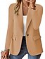 economico Blazer e Completi-Per donna Blazer Traspirante Confortevole Bottoni Tasca Casual Semplice Ufficio Streetwear Casuale Abbigliamento quotidiano Monopetto Regolare Collo ripiegato Vestibilità regolare Manica Lunga