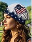 abordables Chapeaux pour femmes-Bonnet cache-cou imprimé drapeau américain pour femme, double usage - style patriotique, polyester doux, taille unique, convient à un usage quotidien, aux activités de plein air et aux célébrations du 4 juillet