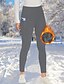 ieftine Jambiere și colanți de yoga-Pentru femei colanți pilates Pantaloni de exterior pantaloni sport Buzunar Ușor Pilates Sală de fitness Alergat Pantaloni Gri Închis Negru Vișiniu Spandex Mărime Plus Sport Îmbrăcăminte de Sport 
