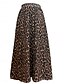billige Grafiske nederdele-Dame Skjørte A-linje Mode Afslappet Maxi Høj Talje Nederdele Leopard Trykt mønster Mikroelastisk Gade Daglig Leopard Sommer Polyester