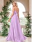 billiga Semi-formell / Cocktail-A-Linjig Quinceanera Klänningar Elegant Klänning Formell Bröllop Golvlängd ärmlös Spaghetti Axel Chiffon med Fällor
