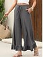 cheap Wide Leg &amp; High Waisted-Women&#039;s Wide Leg Chinos Cropped Pants Basic Casual Ankle-Length High Waist Plain Pocket Elastic Waistband Comfy Soft Comfortable Micro-elastic Outdoor Street Black Pink Navy Blue Blue Summer Spring