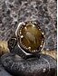 billige Menns smykker-menns vintage krystall statement-ring – justerbare, åpne sølvbelagte smykker med utskåret design til mote, fester og gaver