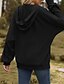 economico Felpe e Sweatshirt Texturizzati-Per donna Felpa con texture Felpe con cappuccio Semplice Streetwear Casual Manica Lunga Con Cappuccio Top Regolari Streetwear Ferie Uscire Cerniera Tasca Rosa chiaro Nero Vino Blu marino Blu Autunno