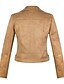 abordables Vestes en simili cuir-Femmes Veste Décontractée Gilet en daim Coupe-vent Chaud Fermeture éclair Avec Poches Mode Moderne Occasionnel Couleur Unie Sortir Week-end Fermeture éclair Régulier Revers en Pointe Coupe régulière