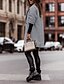 abordables Abrigos de Invierno-Mujer Chaqueta casual Gabardina Cómodo Botones Moda Moderno Casual Pata de gallo Noche Fin de semana Botonadura Doble Largo Cuello Vuelto Ajuste regular Manga 3/4 Ropa de calle Negro Otoño Invierno