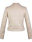 abordables Vestes en simili cuir-Femmes Veste Décontractée Gilet en daim Coupe-vent Chaud Fermeture éclair Avec Poches Mode Moderne Occasionnel Couleur Unie Sortir Week-end Fermeture éclair Régulier Revers en Pointe Coupe régulière
