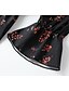 ieftine Rochii Boho-Pentru femei Rochii Midi Rochie de epoca Rochie Boho Rochie imprimata Rochie occidentală Epocă Modă În aer liber Vacanță Concediu Fit regulat Floare Manșon scurt În V Negru Vară