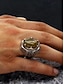 billige Menns smykker-menns vintage krystall statement-ring – justerbare, åpne sølvbelagte smykker med utskåret design til mote, fester og gaver