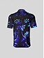 abordables Hauts-Homme T-shirt POLO Bleu Manche Courte Top Tenue de golf Vêtements Tenues Porter des vêtements