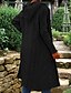preiswerte Strickjacken und Oberbekleidung-Damen Pullover Strickjacke Mode Streetwear Täglich Einfarbig Gerippt Mit Kapuze Gestrickt Langarm Lange Oberteile Stricken Ferien Ausgehen Wochenende Schwarz Wein Herbst Winter