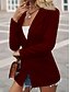 billige Blazere og dresser-Dame Blazer Bekvem Pustende Knapper Mote Moderne عادي Arbeid Daglig Normal Aftæpning Normal Langermet Yttertøy Svart Hvit Rosa Vår Høst