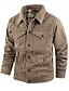 abordables Chaquetas Cargo-Hombre Chaqueta ligera Chaqueta casual Chaqueta de mezclilla Vacaciones Diario Bolsillo Otoño Invierno Plano Moda Clásico Diseño Regular Negro Marrón Verde Trébol Azul Oscuro Azul claro Chaquetas