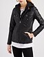 abordables Chaquetas de cuero sintético-Mujer Chaqueta de cuero sintético Cómodo Bolsillo Full Zip Moda Estilo callejero Plano Exterior Casual Diario Regular Con Capucha Ajuste regular Manga Larga Ropa de calle Negro Blanco Rojo Primavera