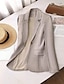 ieftine Blazere și costume-Pentru femei Blazer Comfortabil Respirabil Buzunar Modă Modern Simplu Muncă Zilnic Regulat Răsfrânt Fit regulat Manșon Lung Îmbrăcăminte exterioară Kaki Primăvară Toamnă