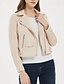 abordables Vestes en simili cuir-Femmes Veste Décontractée Gilet en daim Coupe-vent Chaud Fermeture éclair Avec Poches Mode Moderne Occasionnel Couleur Unie Sortir Week-end Fermeture éclair Régulier Revers en Pointe Coupe régulière