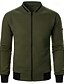 preiswerte Lässige Jacken-Herren Leichte Jacke Freizeitjacke Collegejacke Urlaub Täglich Tasche Spleißen Frühling Herbst Farbblock Mode Klassisch Stehkragen Regulär Waffelstoff Schwarz Weiß Wein Marineblau Khaki Jacken