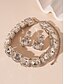 abordables Collar de mujer-Conjunto de joyas de cristal dorado para mujer: collar gargantilla de diamantes de imitación gruesos y pendientes colgantes para un look glamoroso de fiesta y de noche.