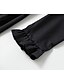 abordables Robes Bohémiennes-Femmes Robe Midi Robe bohème Robe Imprimée Robe occidentale Mode Extérieur Vacances Week-end Coupe régulière Uni manche longue Col en V Noir Été