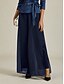 baratos calças sociais femininas-Mulheres Atrevido Calças retas Elegante à moda Estilo Clássico Comprimento total Cintura Média Côr Sólida Cintura elástica Com Stretch Casamento Férias Festa Azul Marinha Primavera / Outono / Inverno
