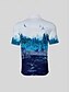 abordables Hauts-Homme T-shirt POLO Bleu Manche Courte Top Tenue de golf Vêtements Tenues Porter des vêtements