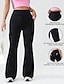 cheap Yoga Leggings &amp; Tights-Women's Capri Leggings Yoga Leggings Pocket Tummy Control High Waist Gym Dance Athletic Bottoms Solid Color Black Fall Sports Activewear Tight Fit