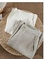 baratos perna larga e cintura alta-Mulheres Perna larga chinês Estilo Étnico Básico Casual Comprimento total Cintura Média Tecido Bolsos Conforto Exterior Sem Elasticidade Casual Diário Preto Branco Verde Cáqui Verão Primavera Normal