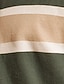 billige Rugbypolo for menn-Herre Horisontale strips Rugby Polo Langermet Poloskjorter Skjorter med krage Sportsklær Fritid Skole utendørs treningsklær 3D-utskrift Vår Høst Vinter Svart Blå Brun