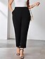abordables pantalons habillés pour femmes-Femmes Dress Pants works Jambe large Pantalons Mode Streetwear Longueur cheville Taille haute Uni Avec Poches Respirabilité Confortable Micro-Élastique Rue Tenue quotidienne Sortir Noir Printemps