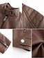 economico Giacche da Donna-Per donna Giacca in Ecopelle Confortevole Tasca Cerniera completa Moda Stile da Strada Semplice All&#039;aperto Casual Quotidiano Regolare Collo alla coreana Vestibilità regolare Manica Lunga Capispalla