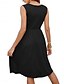 preiswerte Einfaches Kleid-Damen Minikleid Sommerkleid Lässig Täglich Normale Passform Einfarbig Ärmellos U-Ausschnitt Schwarz Weiß Königliches Blau Himmelblau Sommer