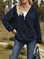 economico Felpe e Sweatshirt Texturizzati-Per donna Felpa con texture Felpe con cappuccio Semplice Streetwear Casual Manica Lunga Con Cappuccio Top Regolari Streetwear Ferie Uscire Cerniera Tasca Rosa chiaro Nero Vino Blu marino Blu Autunno