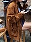 billige Kåper og trenchcoats-Dame Frakk Bekvem Lomme Knapper Mote Gate stil عادي utendørs Fritid / hverdag Normal Aftæpning Normal Langermet Yttertøy Brun Vår Høst